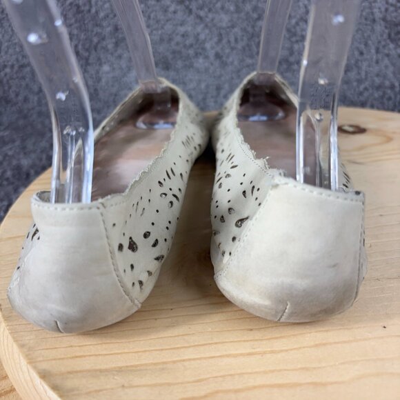 Miz Mooz Shoe Parvati Ballet Flats Womens Size 9 Leather Ivory Slip On Casual - Picture 5 of 8